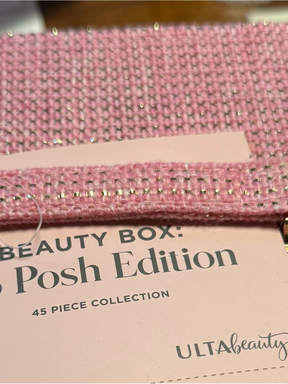 Ulta Beauty Pink Glitter-Thread Posh Edition Cosmetic Pouch